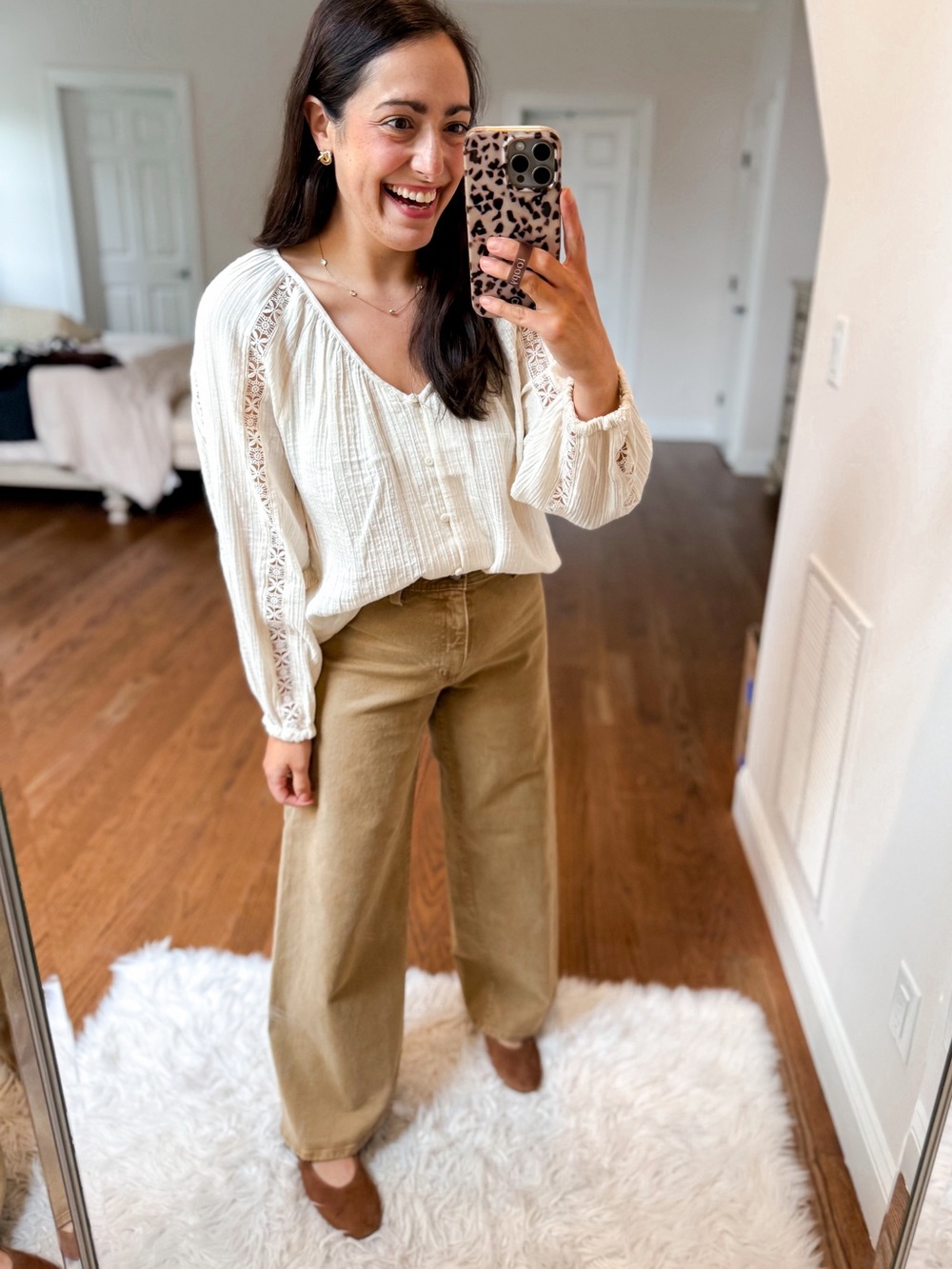 Universal Thread sailor Wide-Leg High-Rise corduroy Pants in Tan